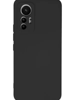 Newface Xiaomi Mi 12 Lite Kılıf Nano içi Kadife Silikon - Siyah