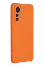 Newface Xiaomi Mi 12 Lite Kılıf Nano içi Kadife Silikon - Turuncu - Görsel 2
