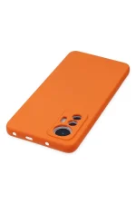 Newface Xiaomi Mi 12 Lite Kılıf Nano içi Kadife Silikon - Turuncu - Görsel 5