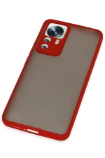 Newface Xiaomi Mi 12T Pro Kılıf Montreal Silikon Kapak - Kırmızı - Görsel 4