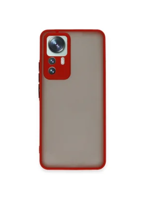 Newface Xiaomi Mi 12T Pro Kılıf Montreal Silikon Kapak - Kırmızı