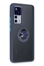 Newface Xiaomi Mi 12T Pro Kılıf Montreal Yüzüklü Silikon Kapak - Lacivert - Görsel 2