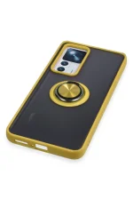 Newface Xiaomi Mi 12T Pro Kılıf Montreal Yüzüklü Silikon Kapak - Sarı - Görsel 5