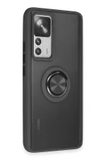 Newface Xiaomi Mi 12T Pro Kılıf Montreal Yüzüklü Silikon Kapak - Siyah - Görsel 2