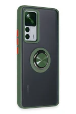 Newface Xiaomi Mi 12T Pro Kılıf Montreal Yüzüklü Silikon Kapak - Yeşil - Görsel 2