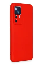 Newface Xiaomi Mi 12T Pro Kılıf Nano içi Kadife Silikon - Kırmızı - Görsel 2