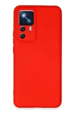 Newface Xiaomi Mi 12T Pro Kılıf Nano içi Kadife Silikon - Kırmızı