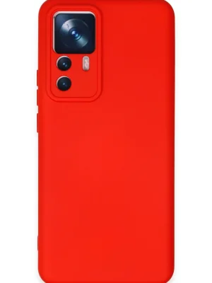 Newface Xiaomi Mi 12T Pro Kılıf Nano içi Kadife Silikon - Kırmızı