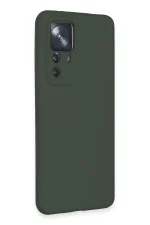 Newface Xiaomi Mi 12T Pro Kılıf Nano içi Kadife Silikon - Koyu Yeşil - Görsel 2