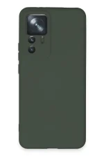 Newface Xiaomi Mi 12T Pro Kılıf Nano içi Kadife Silikon - Koyu Yeşil