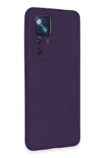 Newface Xiaomi Mi 12T Pro Kılıf Nano içi Kadife Silikon - Mor - Görsel 2