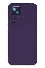 Newface Xiaomi Mi 12T Pro Kılıf Nano içi Kadife Silikon - Mor