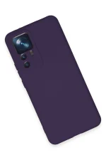 Newface Xiaomi Mi 12T Pro Kılıf Nano içi Kadife Silikon - Mor - Görsel 3
