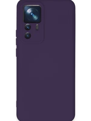 Newface Xiaomi Mi 12T Pro Kılıf Nano içi Kadife Silikon - Mor