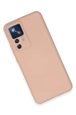 Newface Xiaomi Mi 12T Pro Kılıf Nano içi Kadife Silikon - Pudra - Görsel 3