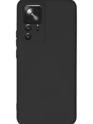 Newface Xiaomi Mi 12T Pro Kılıf Nano içi Kadife Silikon - Siyah