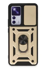 Newface Xiaomi Mi 12T Pro Kılıf Pars Lens Yüzüklü Silikon - Gold