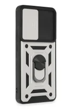 Newface Xiaomi Mi 12T Pro Kılıf Pars Lens Yüzüklü Silikon - Gümüş - Görsel 2