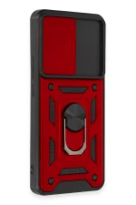 Newface Xiaomi Mi 12T Pro Kılıf Pars Lens Yüzüklü Silikon - Kırmızı - Görsel 2