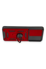 Newface Xiaomi Mi 12T Pro Kılıf Pars Lens Yüzüklü Silikon - Kırmızı - Görsel 3