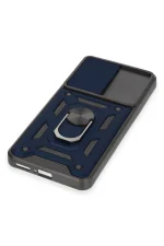 Newface Xiaomi Mi 12T Pro Kılıf Pars Lens Yüzüklü Silikon - Lacivert - Görsel 5