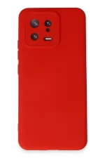 Newface Xiaomi Mi 13 Kılıf Nano içi Kadife Silikon - Kırmızı