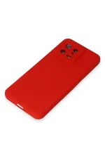 Newface Xiaomi Mi 13 Kılıf Nano içi Kadife Silikon - Kırmızı - Görsel 4