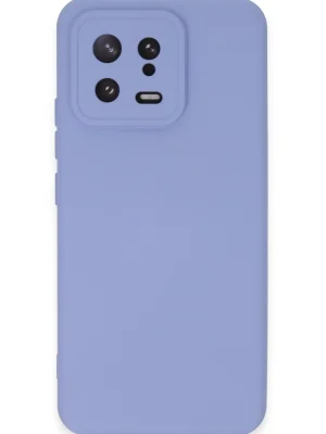 Newface Xiaomi Mi 13 Kılıf Nano içi Kadife Silikon - Lila