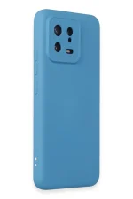 Newface Xiaomi Mi 13 Kılıf Nano içi Kadife Silikon - Mavi - Görsel 2