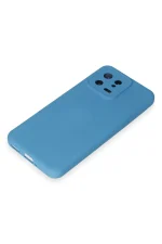 Newface Xiaomi Mi 13 Kılıf Nano içi Kadife Silikon - Mavi - Görsel 4
