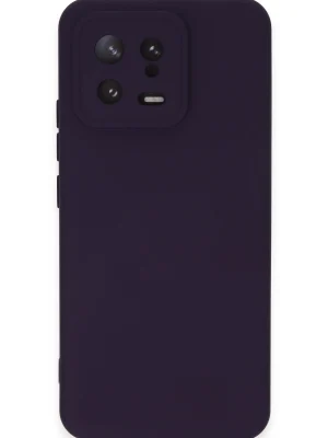Newface Xiaomi Mi 13 Kılıf Nano içi Kadife Silikon - Mor