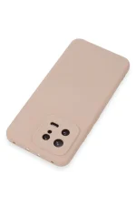 Newface Xiaomi Mi 13 Kılıf Nano içi Kadife Silikon - Pudra - Görsel 3