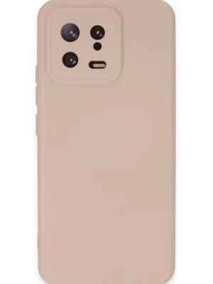 Newface Xiaomi Mi 13 Kılıf Nano içi Kadife Silikon - Pudra