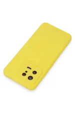 Newface Xiaomi Mi 13 Kılıf Nano içi Kadife Silikon - Sarı - Görsel 3