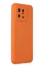 Newface Xiaomi Mi 13 Kılıf Nano içi Kadife Silikon - Turuncu - Görsel 2