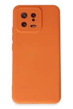 Newface Xiaomi Mi 13 Kılıf Nano içi Kadife Silikon - Turuncu