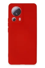 Newface Xiaomi Mi 13 Lite Kılıf Nano içi Kadife Silikon - Kırmızı