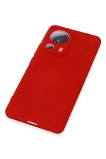 Newface Xiaomi Mi 13 Lite Kılıf Nano içi Kadife Silikon - Kırmızı - Görsel 4