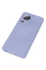 Newface Xiaomi Mi 13 Lite Kılıf Nano içi Kadife Silikon - Lila - Görsel 4