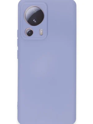 Newface Xiaomi Mi 13 Lite Kılıf Nano içi Kadife Silikon - Lila