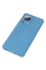 Newface Xiaomi Mi 13 Lite Kılıf Nano içi Kadife Silikon - Mavi - Görsel 4