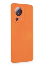 Newface Xiaomi Mi 13 Lite Kılıf Nano içi Kadife Silikon - Turuncu - Görsel 2