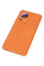 Newface Xiaomi Mi 13 Lite Kılıf Nano içi Kadife Silikon - Turuncu - Görsel 4