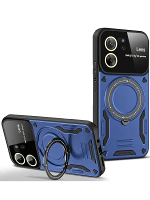 Newface Xiaomi Mi 13T Pro Kılıf Joy Lens Standlı Kapak - Lacivert