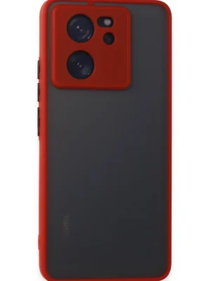 Newface Xiaomi Mi 13T Pro Kılıf Montreal Silikon Kapak - Kırmızı