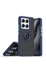 Newface Xiaomi Mi 14T Montreal Yüzüklü Silikon Kapak - Lacivert