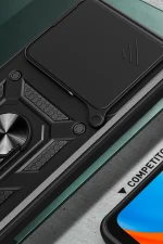 Newface Xiaomi Mi 14T Pro Kılıf Pars Lens Yüzüklü Silikon - Kırmızı - Görsel 2