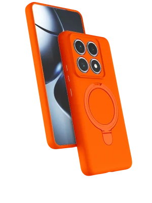 Newface Xiaomi Mi 14T Pro Regal Magsafe Standlı Kapak - Turuncu