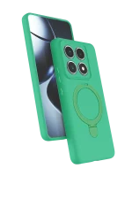 Newface Xiaomi Mi 14T Pro Regal Magsafe Standlı Kapak - Yeşil