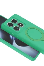 Newface Xiaomi Mi 14T Pro Regal Magsafe Standlı Kapak - Yeşil - Görsel 4